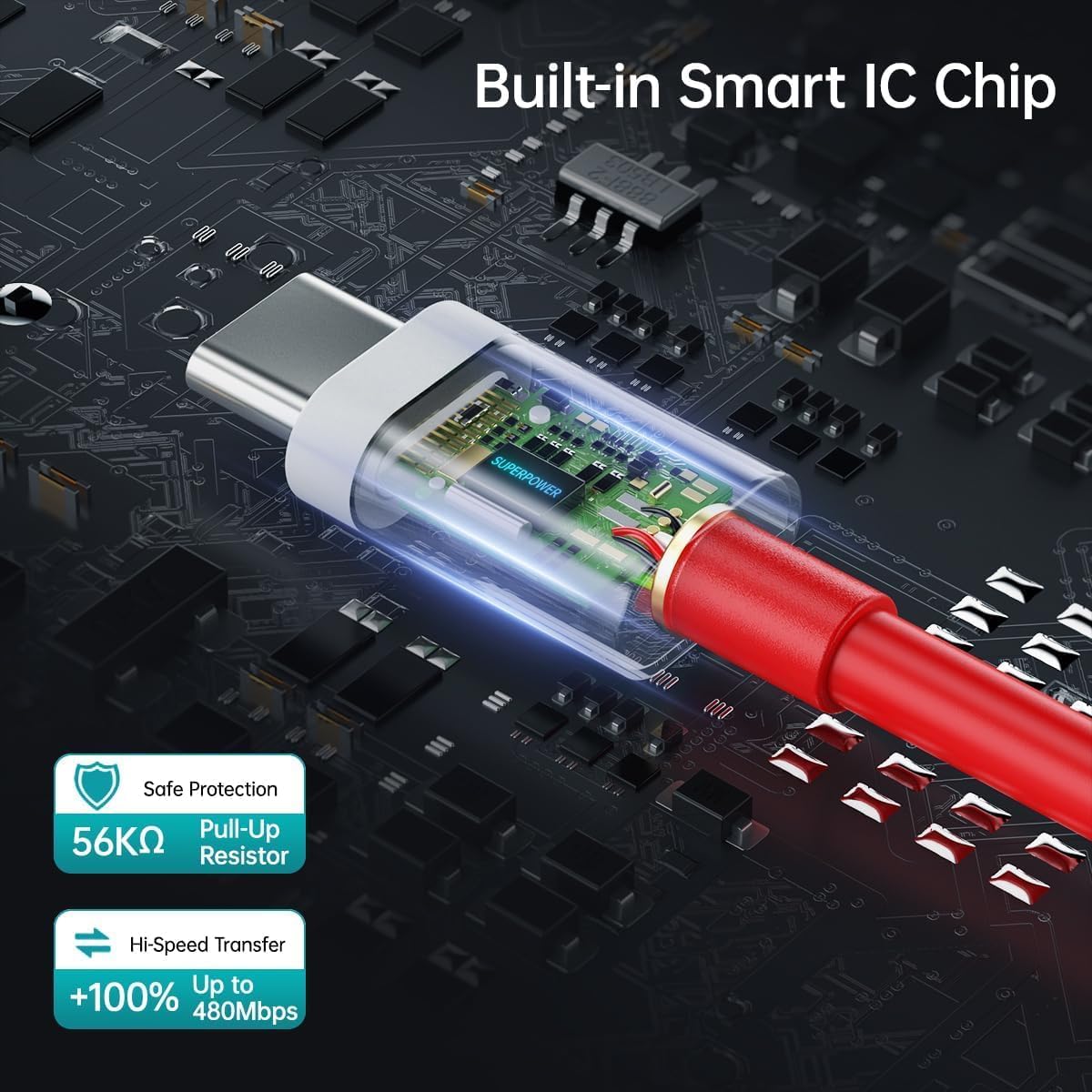 ⚡ OnePlus Konnect X USB-A to Type-C Cable – 60W Fast Charge